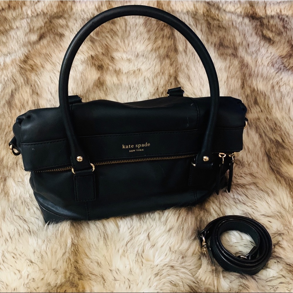 Cute Kate Spade Black Bag with Strap!!